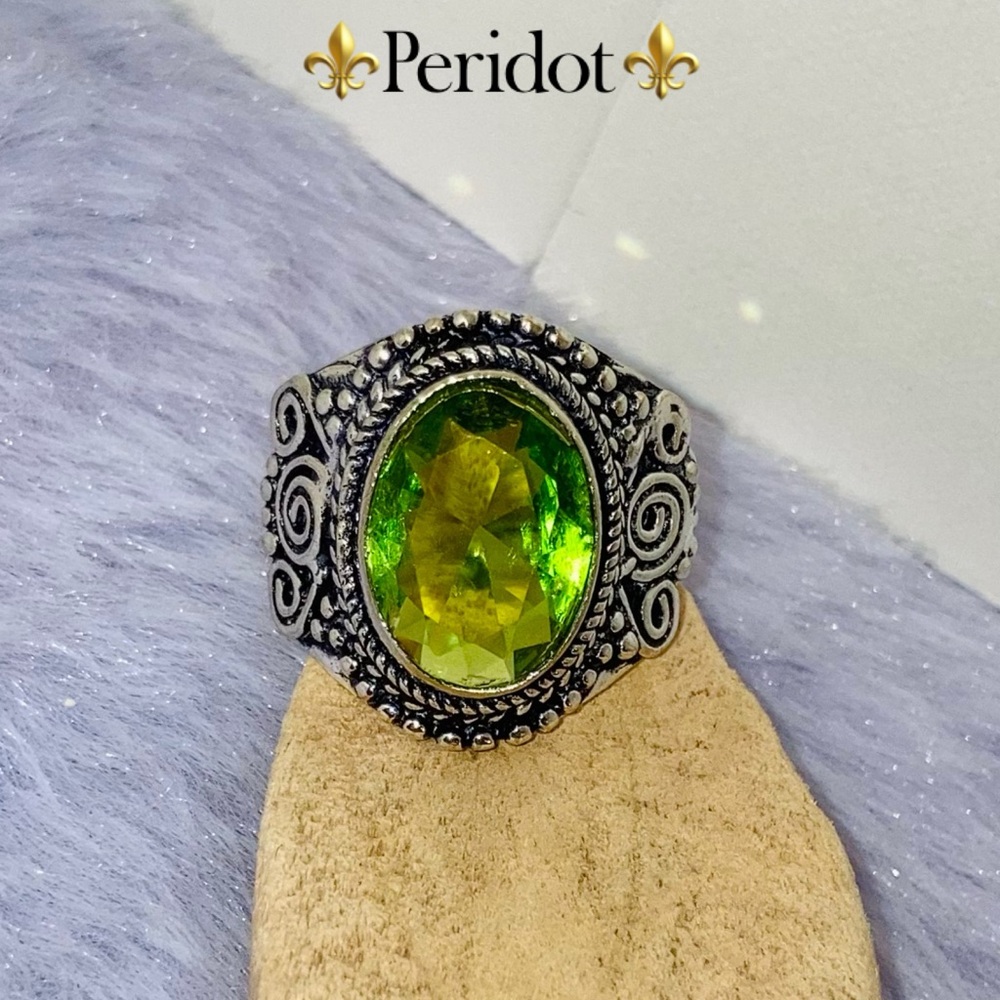 Peridot Gemstone Men's Handmade Ring